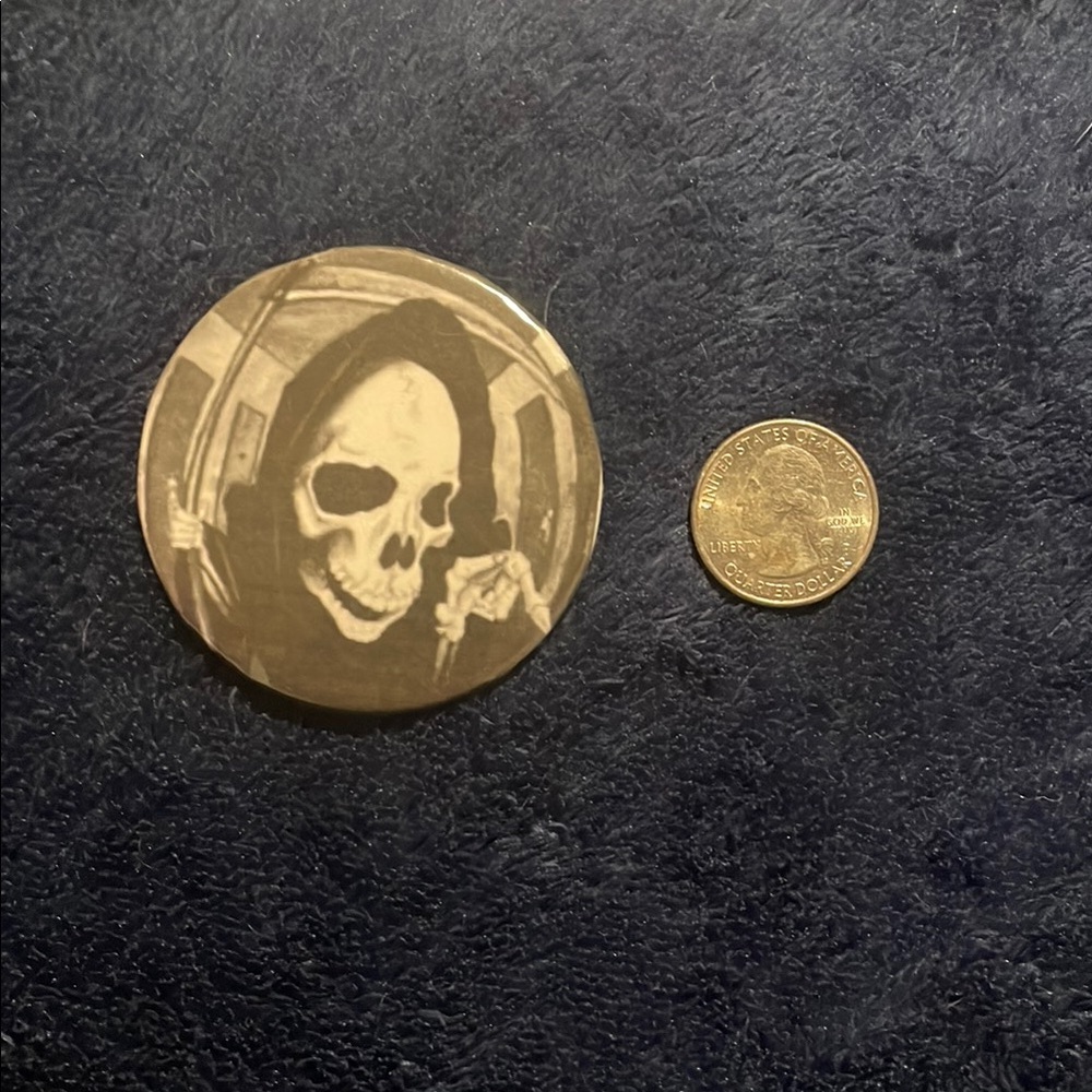 Grim Reaper Button Pin